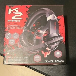 K2 Pro Gaming Headset - Black and Red